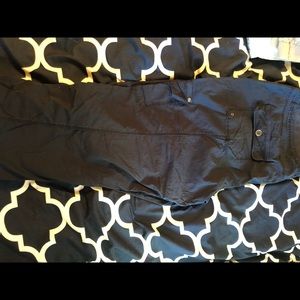 Navy cargo crop pants.